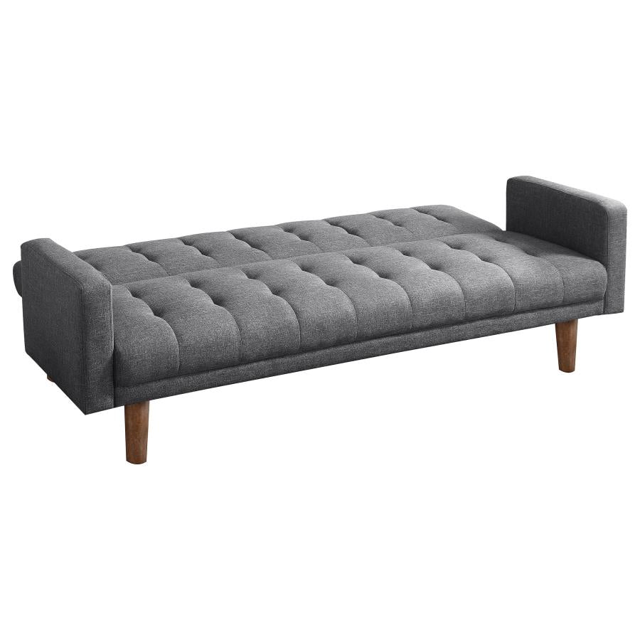Tufted Gray Futon Sofa