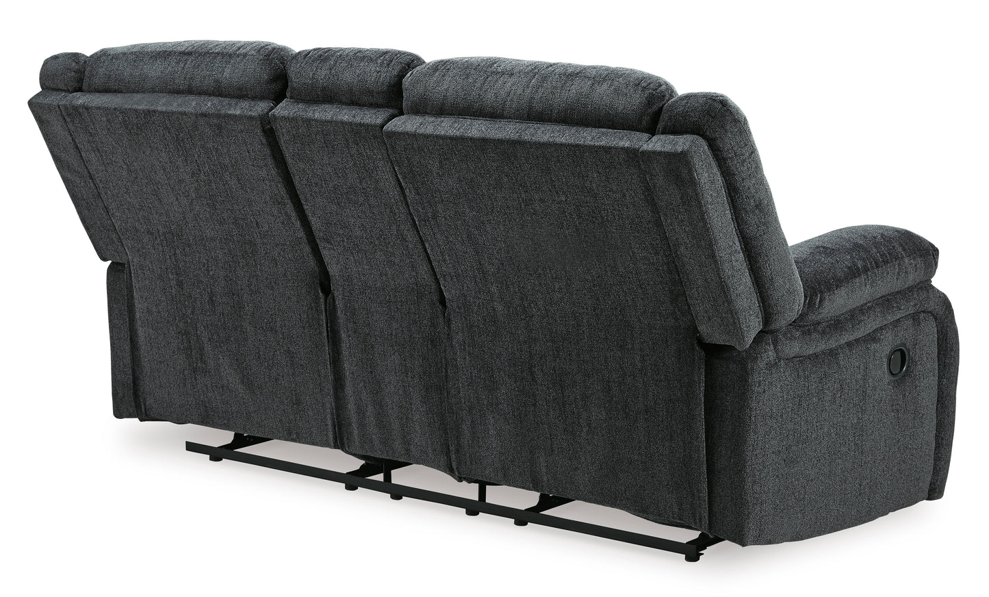Contemporary Chenille Recliner Loveseat with Cupholders