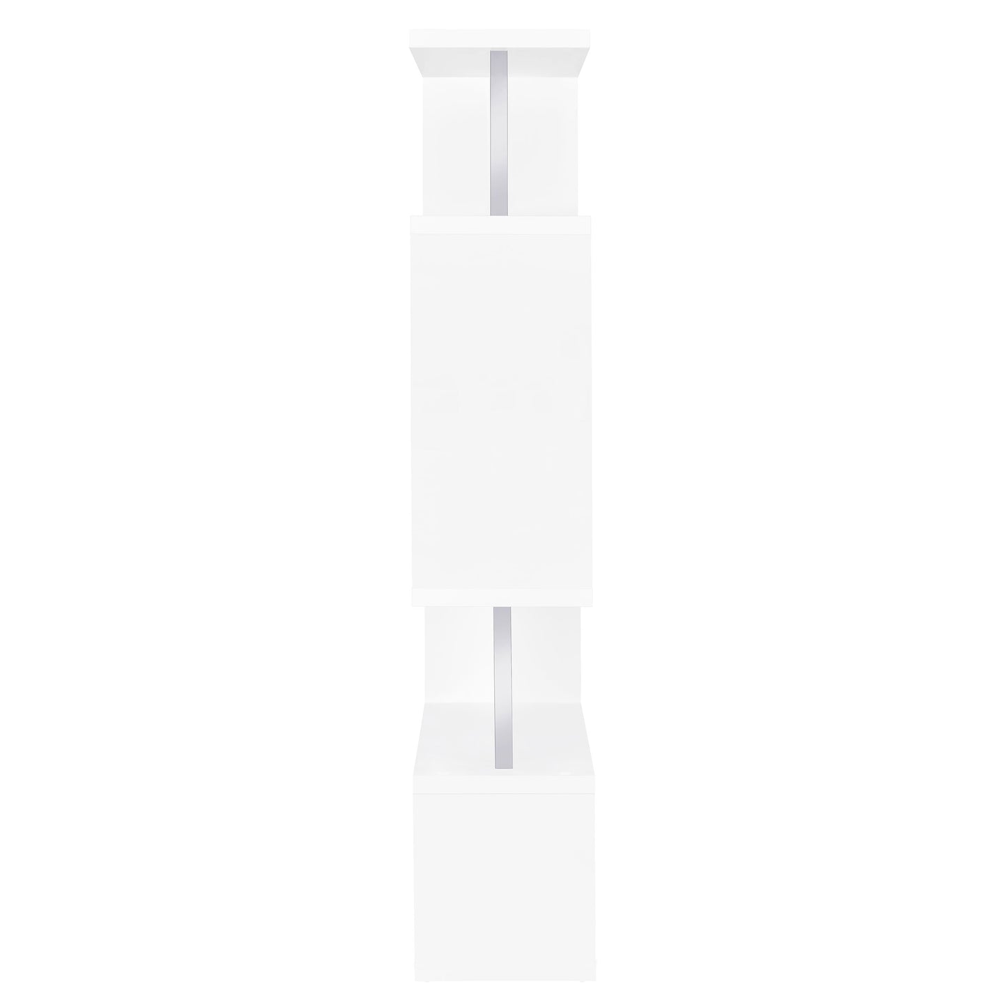 Modern White Asymmetrical Bookcase