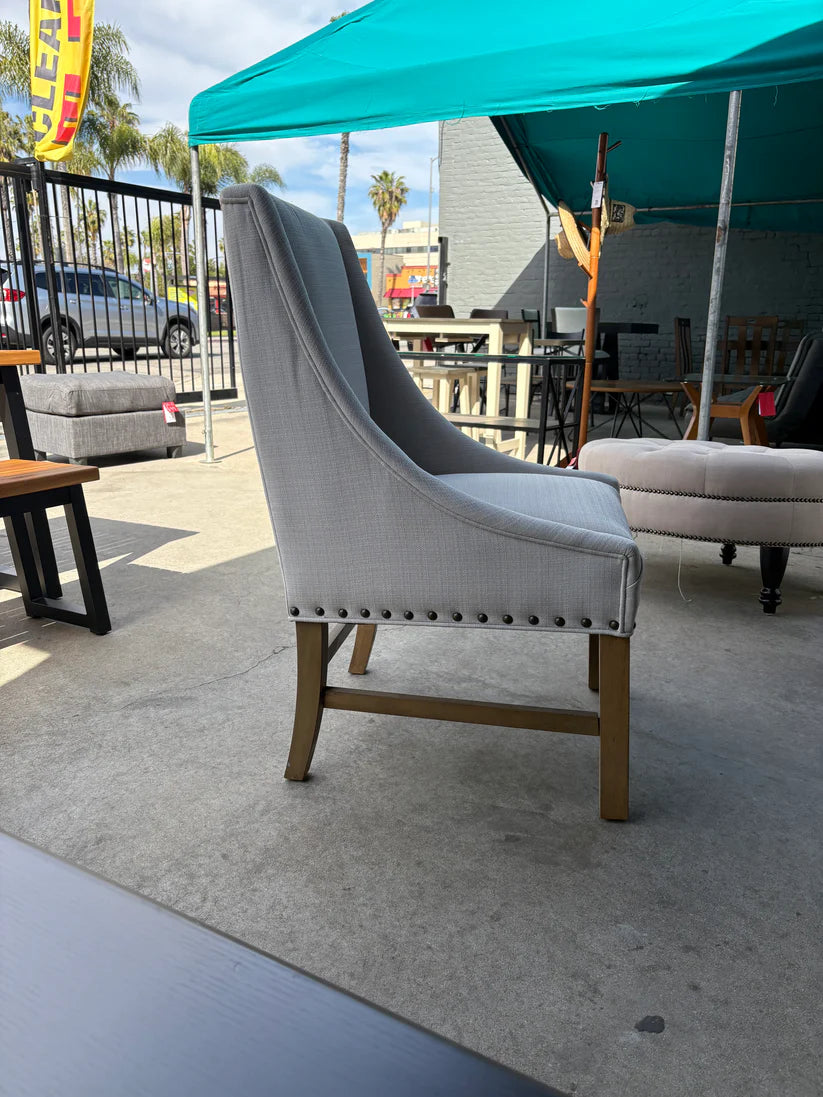 White Upholstered Accent Chair