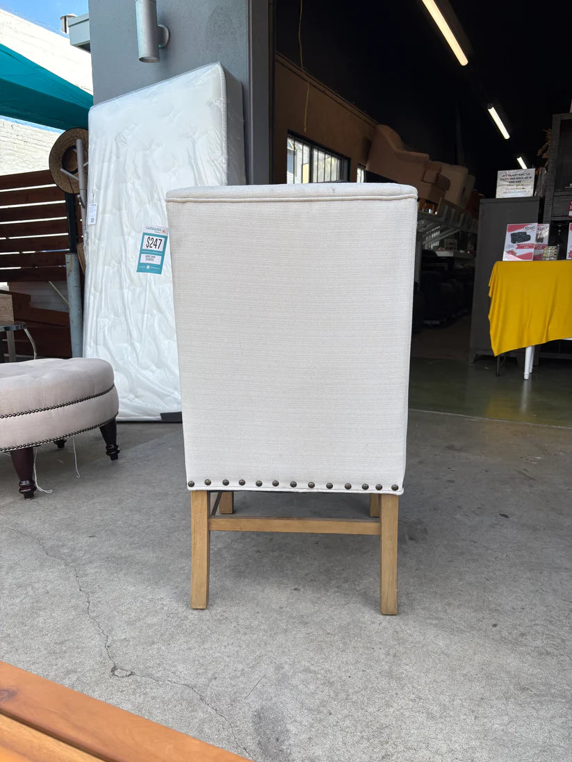 White Upholstered Accent Chair