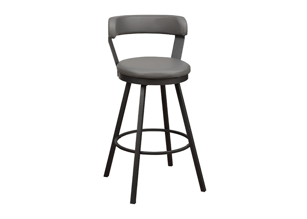 Contemporary Faux Leather Swivel Bar Stool