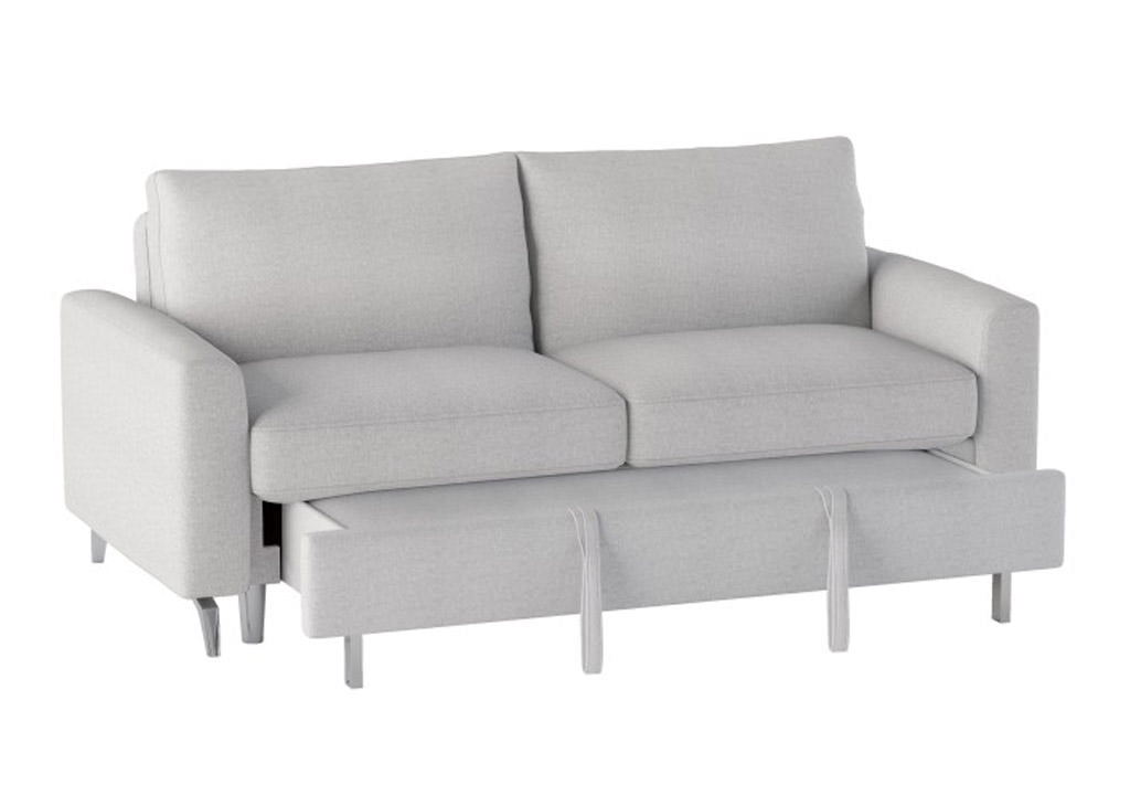 Gray Mid-Century-Inspired Sofa Bed
