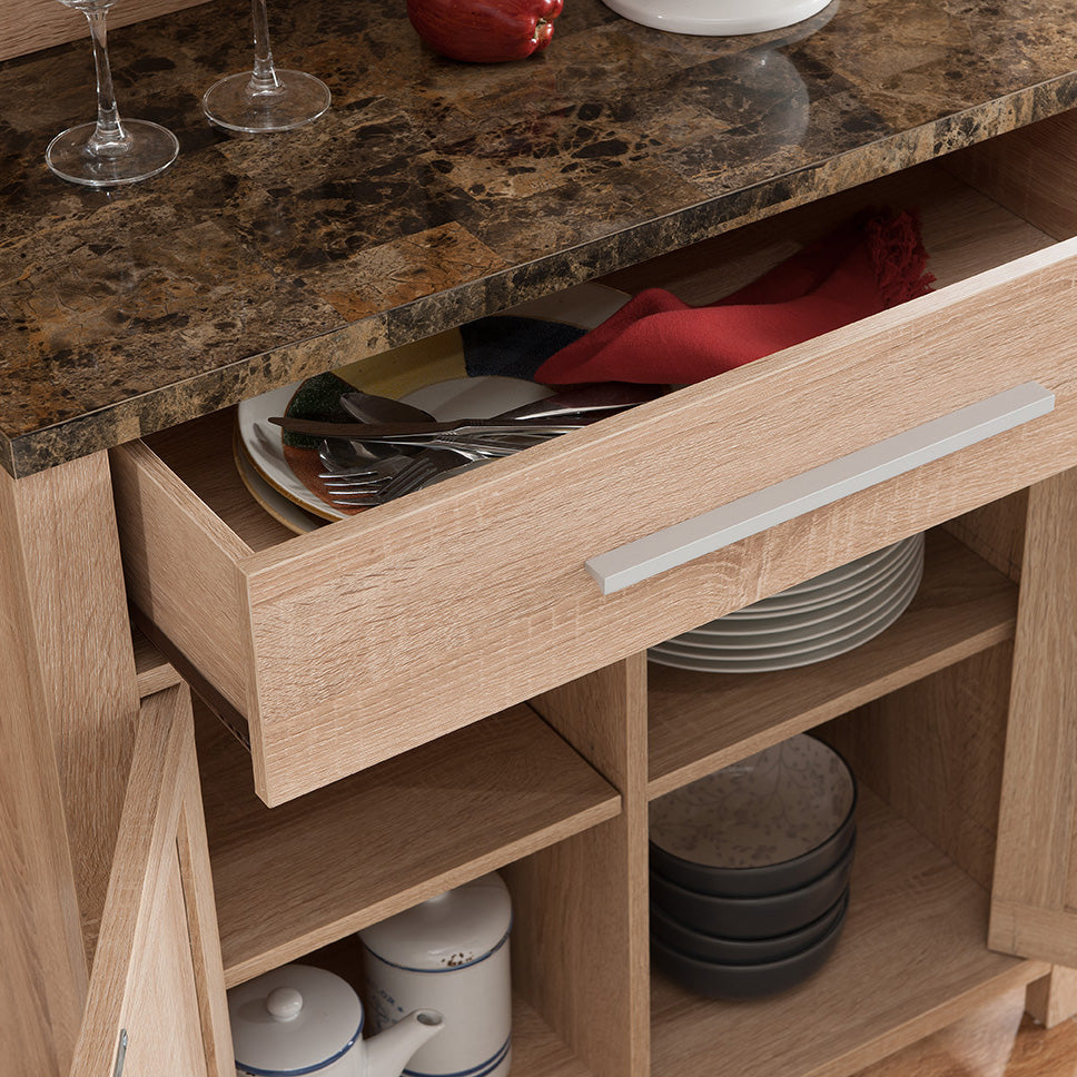 Weathered White Microwave Cabinet