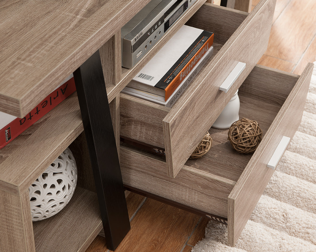 Dark Taupe Finish TV Stand