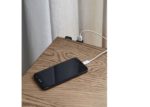 Modern Wood Nightstand with USB Ports