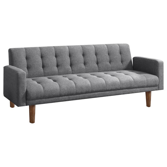 Tufted Gray Futon Sofa