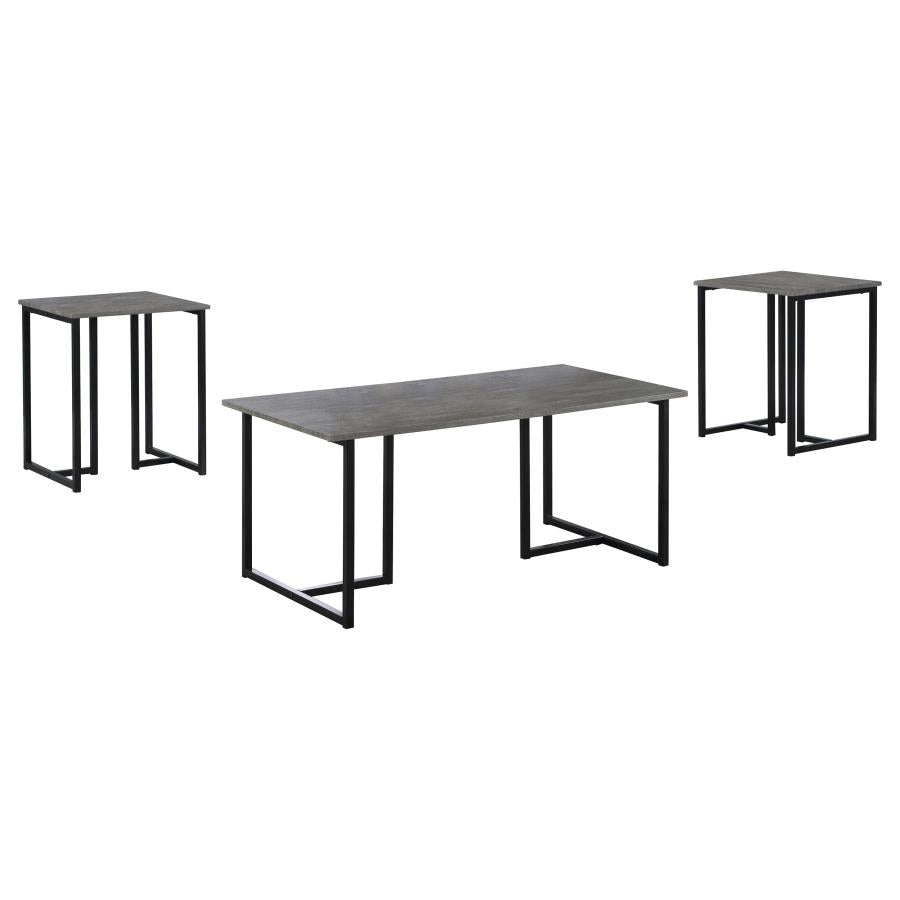 Modern Gray 3PC Coffee Table Set