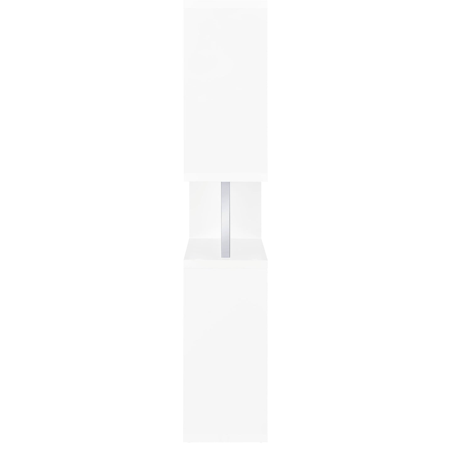 Modern White Asymmetrical Bookcase