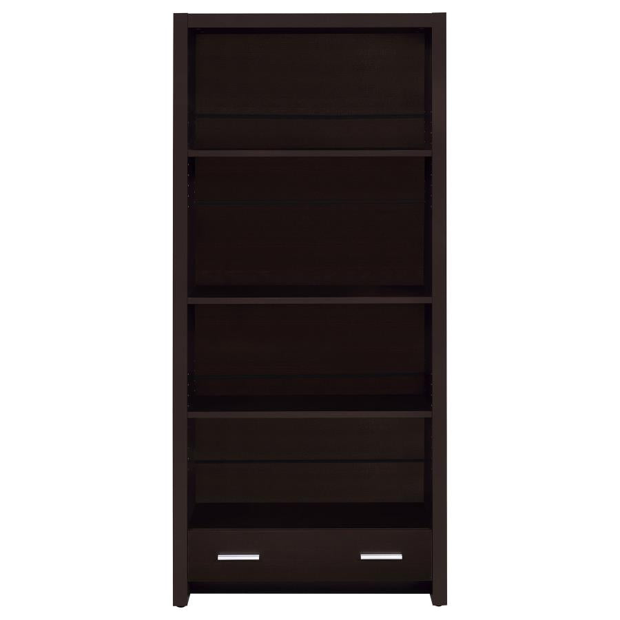 Cappuccino Bookcase With Drawer