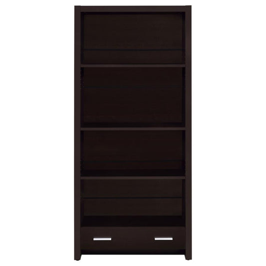 Cappuccino Bookcase With Drawer