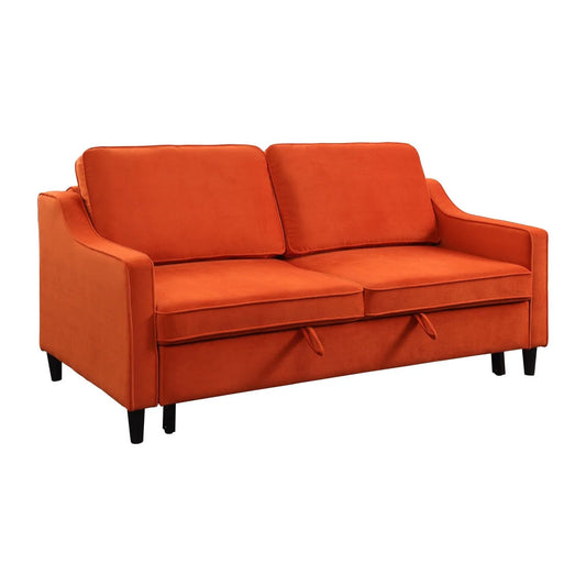 Velvet Convertible Studio Sofa