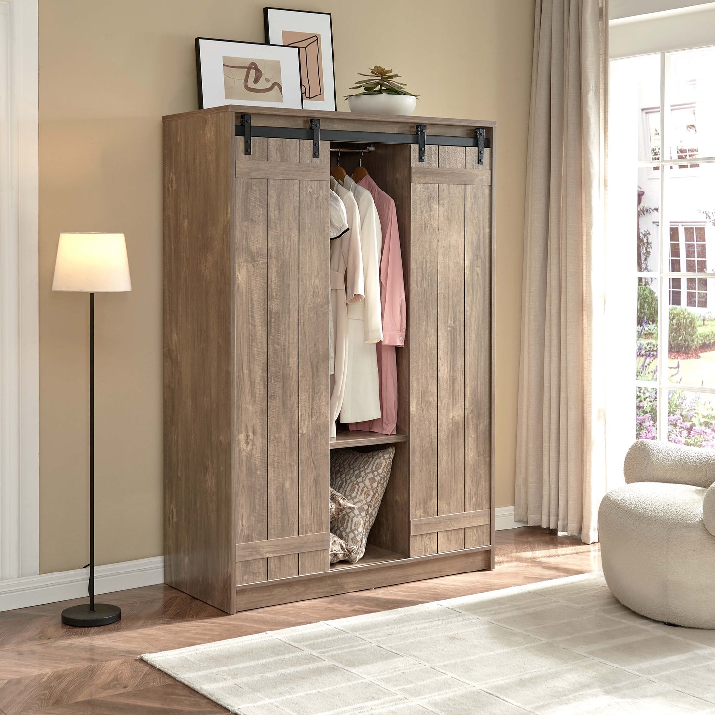 Sliding Door Storage Wardrobe Closet