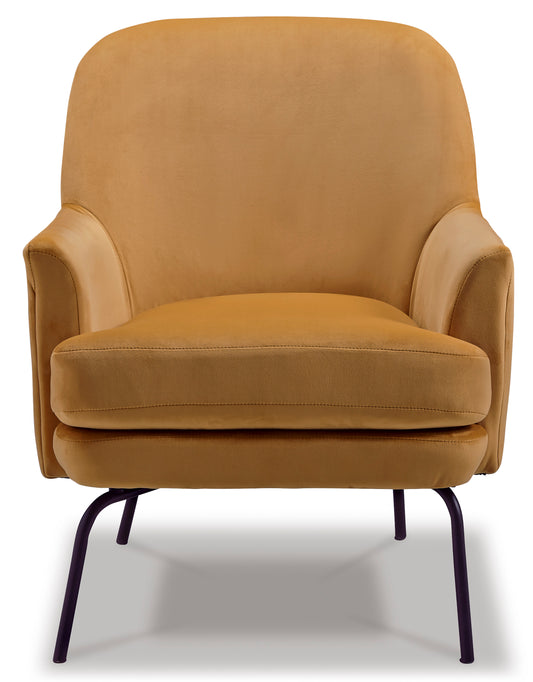 Orange Velvet Accent Chair