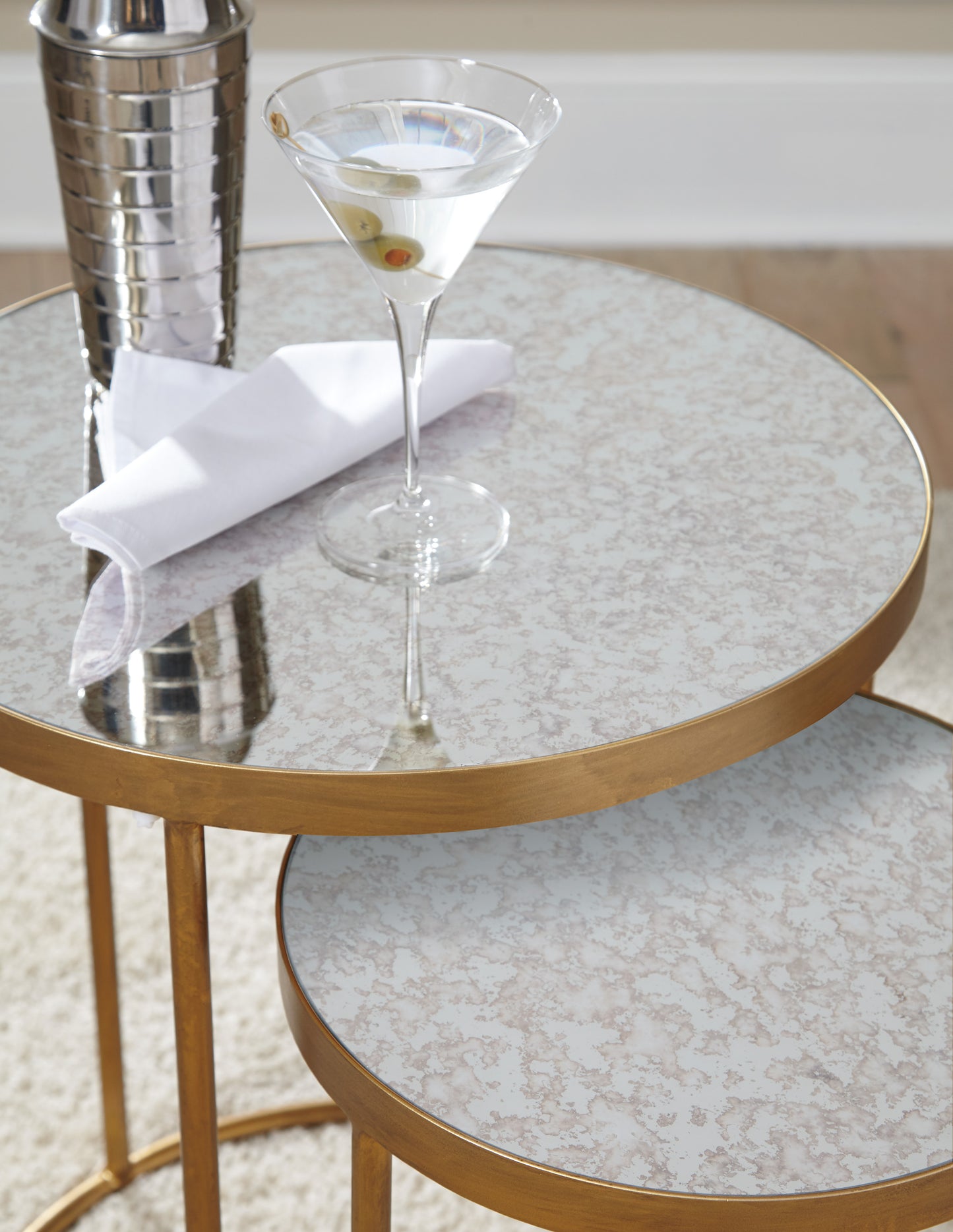 Gold Nesting End Table