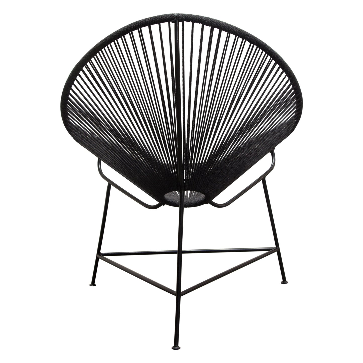 Bohemian-Inspired Cotton Rope Chair - Black