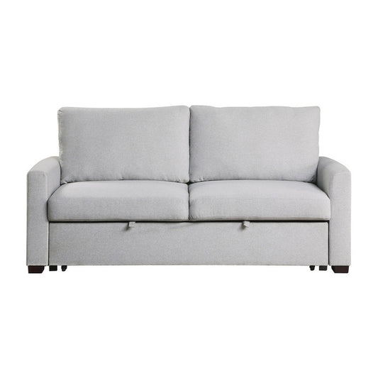 Gray Mid-Century-Inspired Sofa Bed