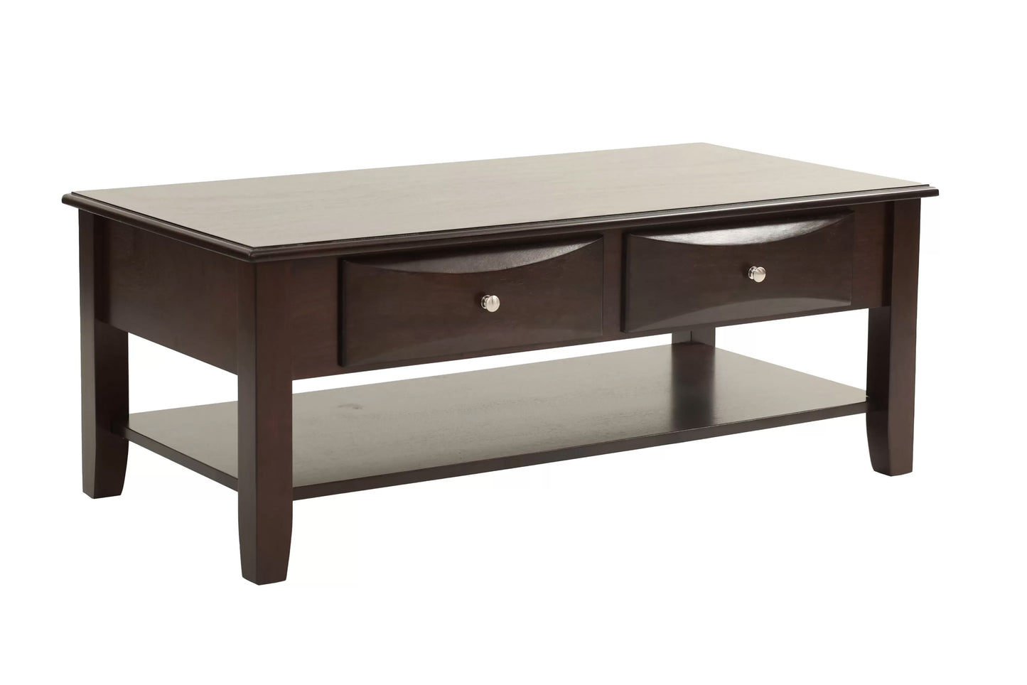 Espresso Mid-Century Modern Coffee Table