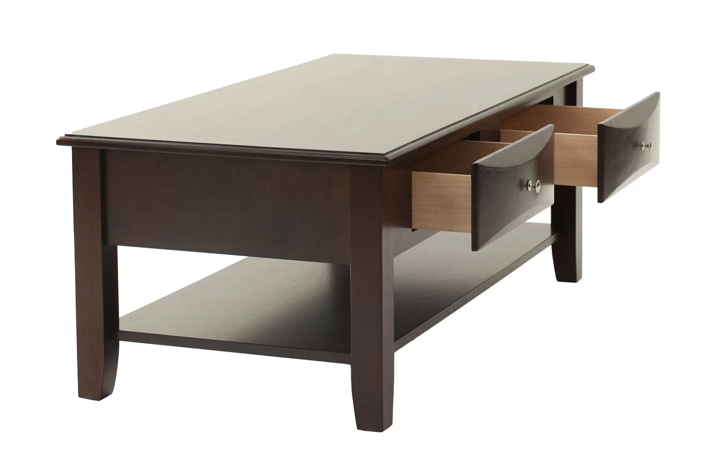 Espresso Mid-Century Modern Coffee Table
