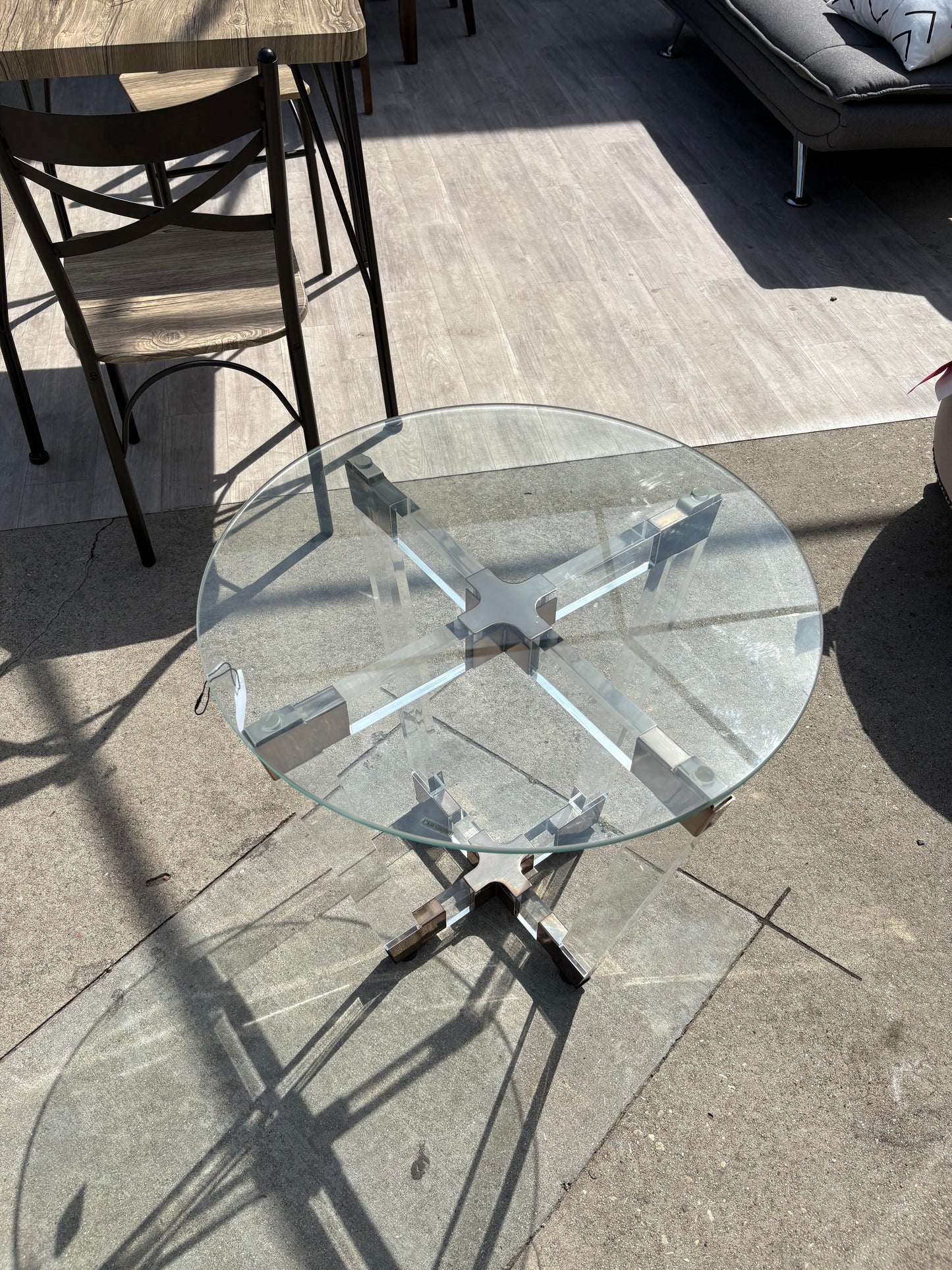 Glass Top End Table