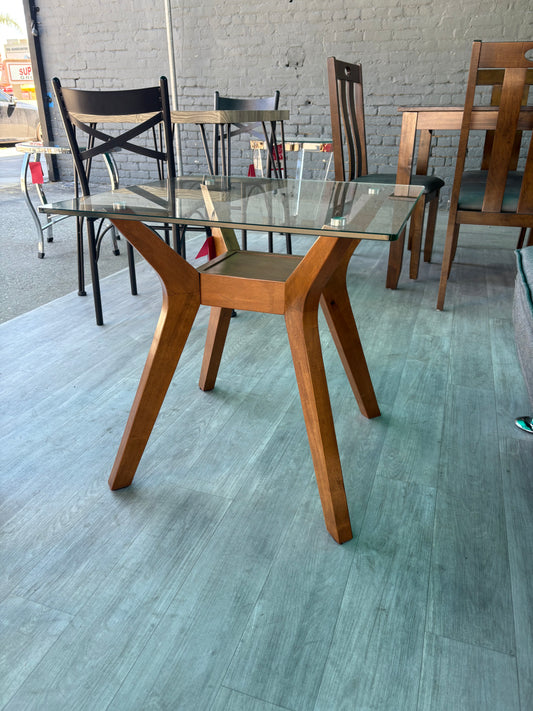 Modern Glass Top End Table