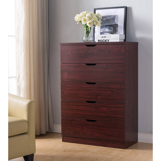 MAHOGANY 5 DRAWERS CHEST