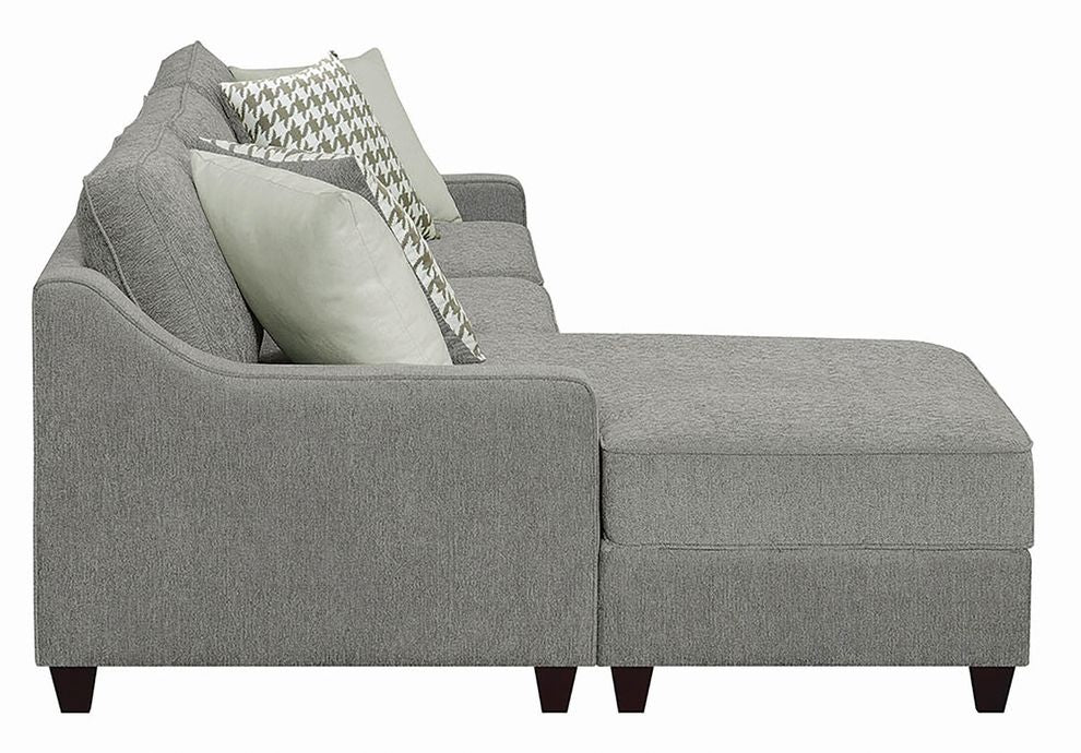 Gray Reversible Sectional Sofa