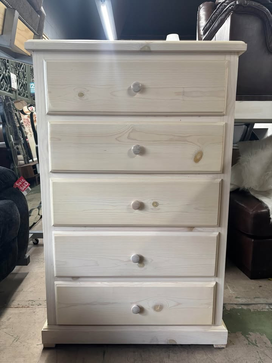 White 5-Drawer Chest