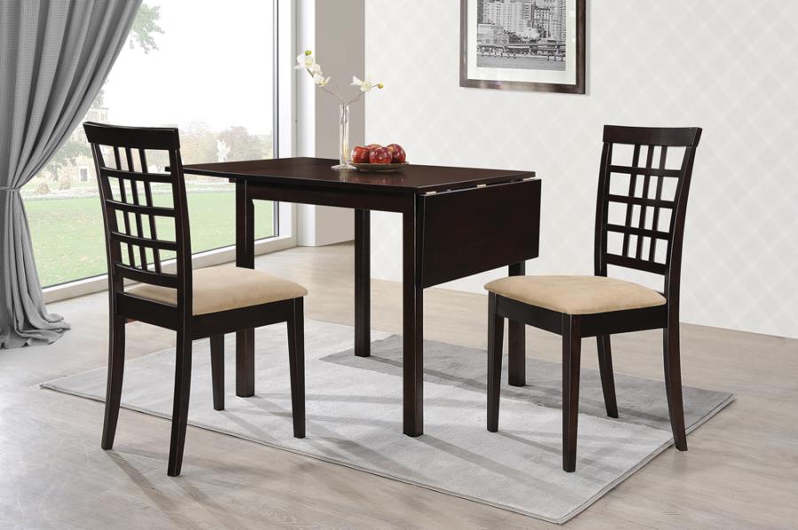 3-PC Cappuccino & Tan Dining Set