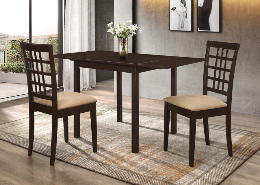 3-PC Cappuccino & Tan Dining Set