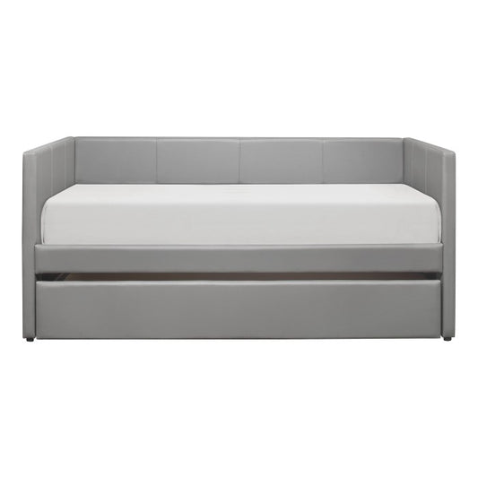 Vinyl Twin Daybed Frame + Trundle + 2 twin mattress