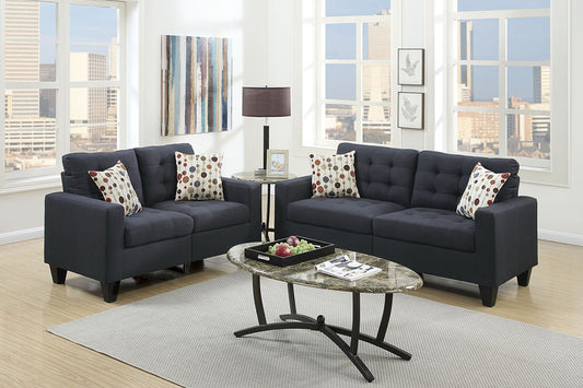 Blue Gray Sofa & Loveseat Set