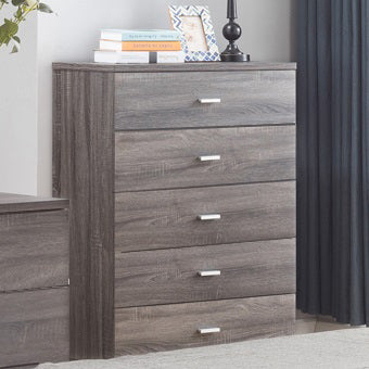 Distressed Gray Chest Of Drawers MDF