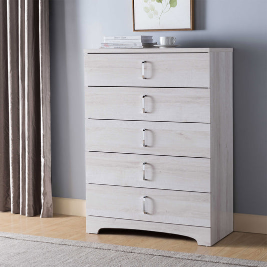 White Oak Color Chest Of Drawers  MDF